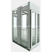 Hsgq-1418-Tipo cuadrado ascensores turísticos con pared de cabina de vidrio completo